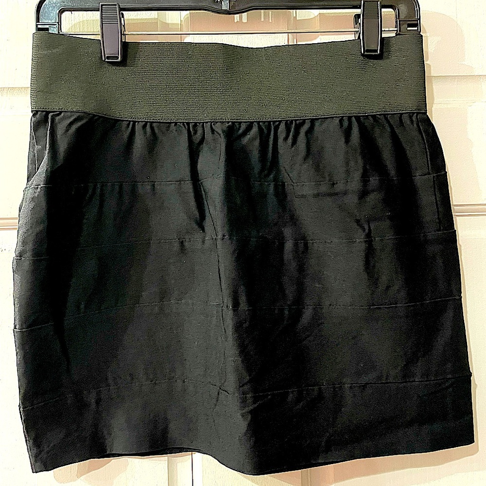 GRACIE vintage black mini micro skirt size L used